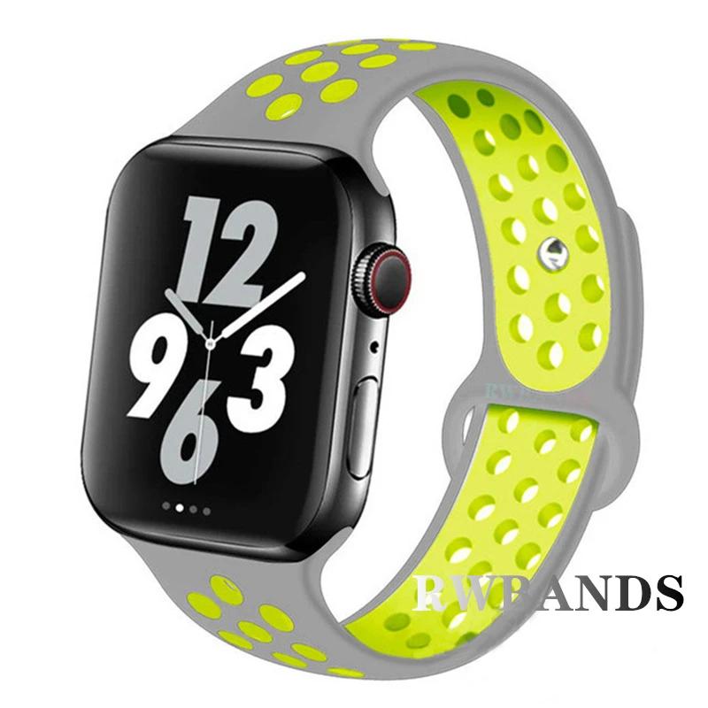 Спортивный ремешок для Apple Watch Band 46 мм 44 мм 40 мм 42-38-41 мм 45 мм Дышащий браслет iWatch Series 10 9 8 7 6 SE 5 3 Ultra 2 49 мм