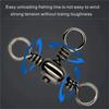 50PCS/Bag  Black Nickel Plating Three-Prong Connector T-Swivel Sub-Line Splitter Outdoor Fishing Bazi Ring Fishing Accessories