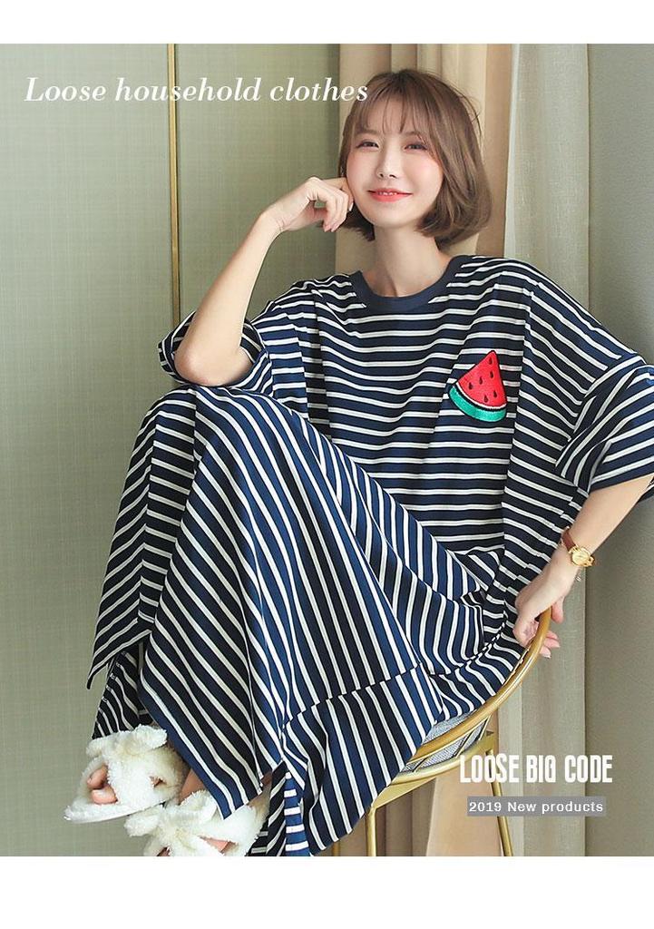 2022 Summer Cartoon Watermelon Women's Plus Size Mid-Length Dress