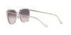 Coach Sunglasses Light Gold with Crystals and Pink Dark Gray Gradient Size 54 HC7135, Lenses,