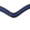 Purple/Blue Combination Crystal Leather Bridle Browband For All Size Available.