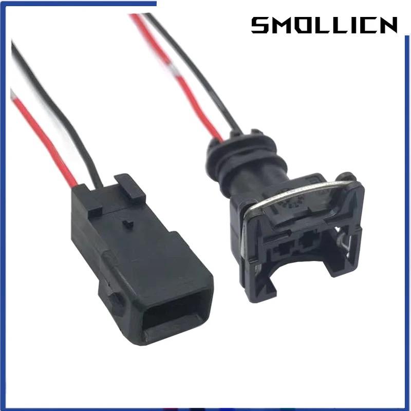 1 Set 2 Pin Efi Series Female Nozzle Lgnition Coil Water Temperature Sensor Wire Plug EV1 With 15cm Wires
