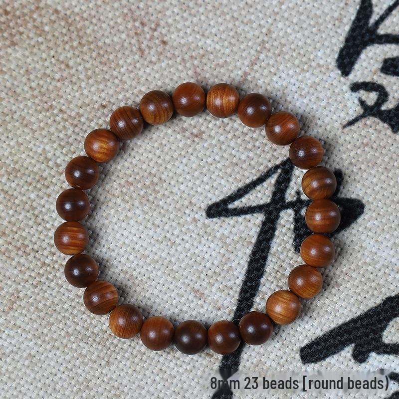 «Мужской браслет Taihang Aged Cypress — ювелирные изделия из черных масляных бусин Будды»