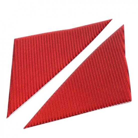 Red Carbon  A-pillar Triangular Sticker Trim  Cover For Tesla Model 3 -24