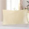 Pillowcase Pillow Cushion Cover with Zipper Solid Color Friendly To Skin Wear Resistant Washable Easy-care Faux Silk Cushion Case Pillowslip