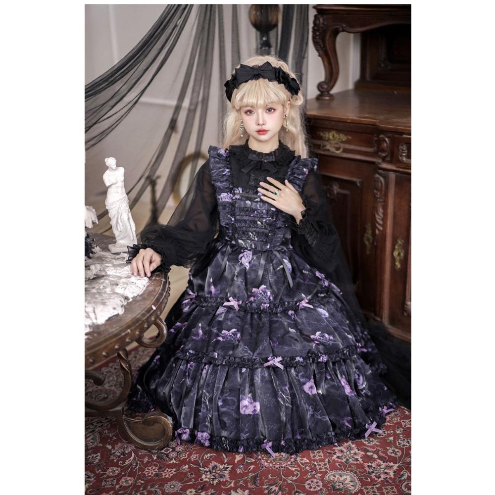 Платье Firefly Flower OP Light Lolita Daily Lolita Vintage Dress - комплект из двух предметов для девочек Soft Girl Fake