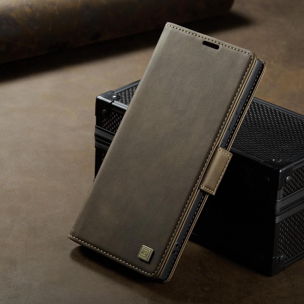 Роскошный Ретро Чехол-кошелек для телефона из коровьей кожи с подставкой-книжкой для iPhone 17 16 15 Pro Max Samsung S25 S24 Ultra Redmi Note 14 13 с магнитным слотом для карт и откидной крышкой