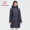 2022 Women's Winter Jacket High Collar Middle Length Thick Lady Coat Fashion Big Pocket Elegant Female Parkas 6026