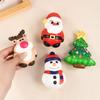 4pcs Christmas Anti-Stress Relief Toy Santa Claus Xmas Tree Squeeze Bounce Toy Kids New Year Gift Christmas Party Decor