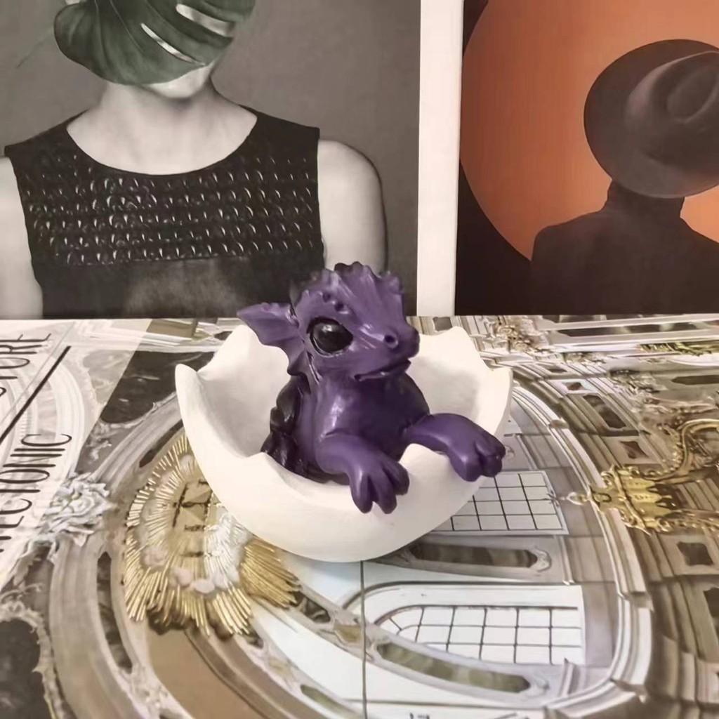 Милый Детеныш Дракона Вылупляющийся Яичная Скорлупа Декоративная Полимерная Поделка Для Современного Домашнего Декора