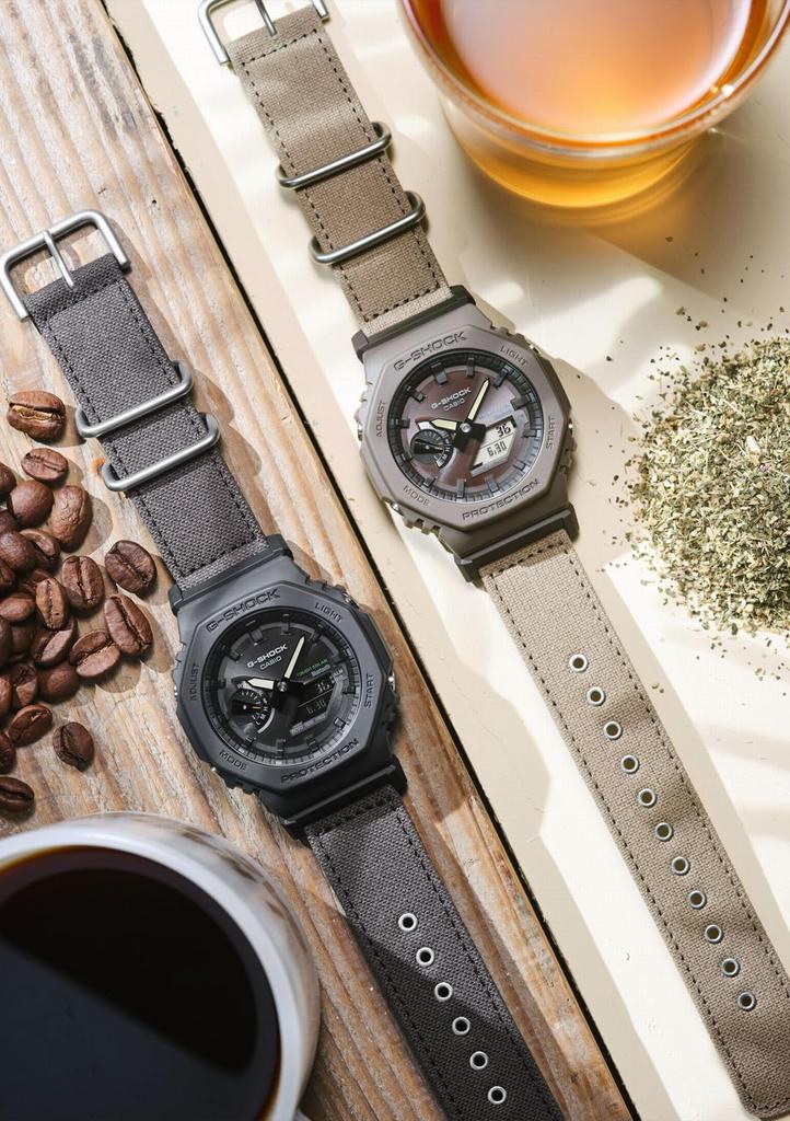 Смотреть эксклюзивно в Интернете ПИЩЕВОЙ ТЕКСТИЛЬ Материал Cross Band Оснащен Bluetooth Биомасса Пластик Хаки Серый [Casio] G-Shock [] GA-B2100CT-5AJF Мужские