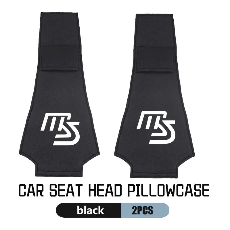 Car Seat Headrest Cover Suede Perforated Pillow Case For Mazda MX-5 CX30 RX8 MX5 BK BL 5 CR CW 6 II GH CX-7 ER