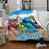 Custom Name Monsters University Adventure flannel Blanket for Super Soft Cute Comfort Blanket for Travel Bedding Couch Sofa Blanket