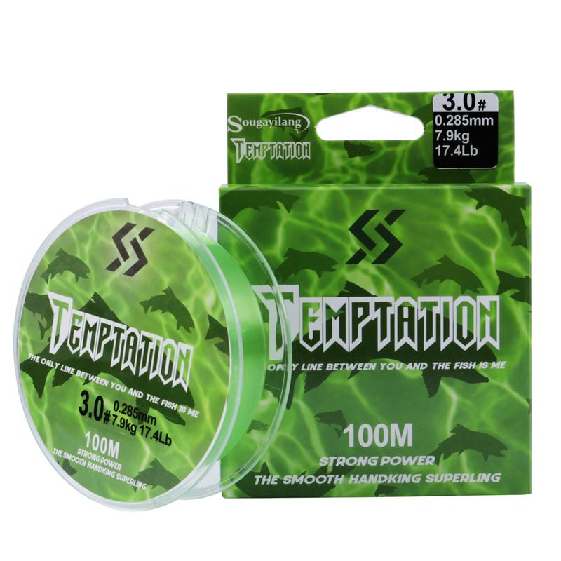 Леска рыболовная 100 метров, выдерживает до 7.9кг