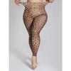 Женские колготки с леопардовым принтом, укороченные до 9/10, большого размера, модные и сексуальные