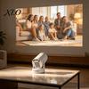 Outdoor Movie Projector Mini with Base Speaker, 4K Support Portable LED Projector, 200 ANSI, Compact Bluetooth-compatible 5.4 & WiFi 6, 210