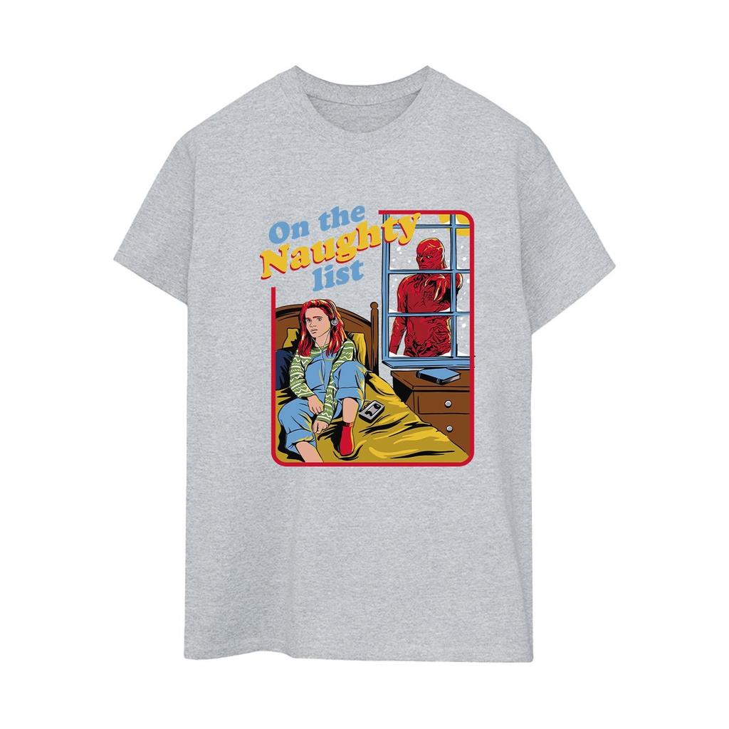 Netflix Womens/Ladies Stranger Things Naughty List Cotton Boyfriend T-Shirt