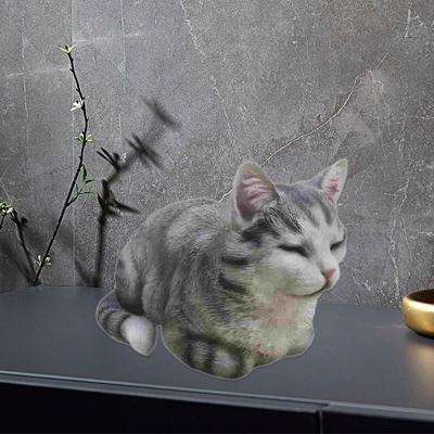 Фигурка Спящий кот Статуэтка Компактная Декоративная Полимерная Скульптура Животного для Столовой