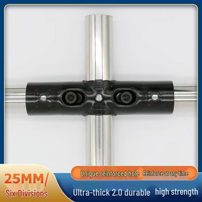 Stainless Steel 25mm Six-Point Pipe Connector for Galvanized and Iron Pipes