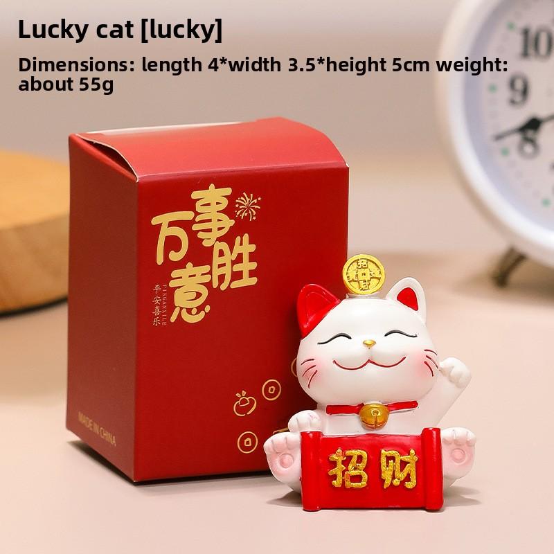 Милая подставка для мобильного телефона, украшение, милый манеки-неко из смолы, для офисного стола, милый подарок, украшение