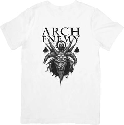 Футболка Arch Enemy в стиле хэви-метал, подходящая для мужчин и женщин, из качественного хлопка, белого цвета.