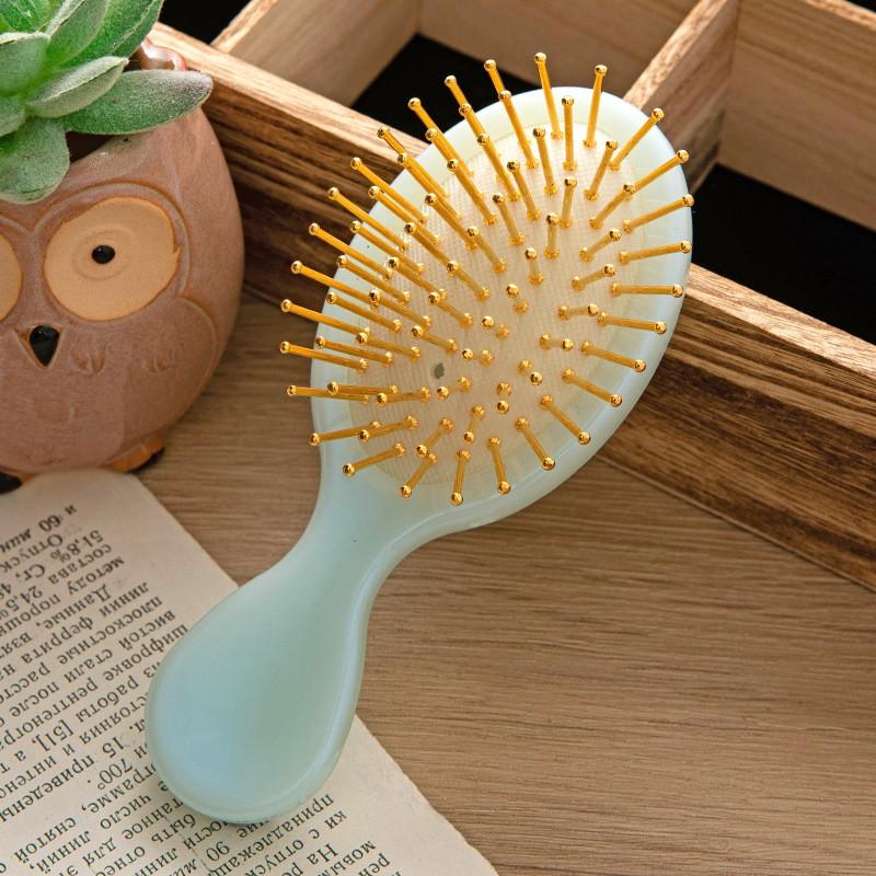 Portable Folding Hairbrush With Massage Cushion Anti-Static Detangling Comb Daily Use Travel Salon