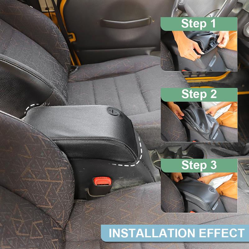 Защитный кожаный чехол на подлокотник с защитой от царапин для Jeep Wrangler TJ 1997-2006 Аксессуары для салона автомобиля