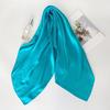 New Solid Colors Neckerchief Hijab Scarf For Women Silk Satin Headband Hair Scarves Female Square Shawls Head Scarfs For Ladies