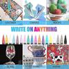 Acrylic Paint Pens For Rock Painting Kit, Glass,craft,ceramic, Stone,fabric,wood, 18 Colors Permanent Marker Pen,arts And Craft Sets For Adults Kids,c
