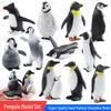 Миниатюрный набор пингвинов - Настольный декор и игрушечная машинка