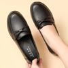 Women's Casual Shoes Leather Round Toe Slip On Shallow Loafers Plattorm Sneakers Ladies Flats Non-slip New Design Single Shoes