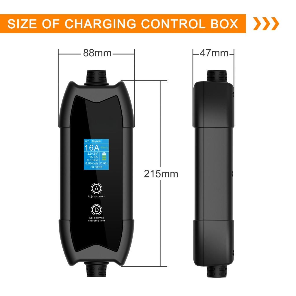 EV Charger 16A 3.5kW Type 2 Electric Car Charging Station 5M Charging Cable Electric Vehicle Car Charger