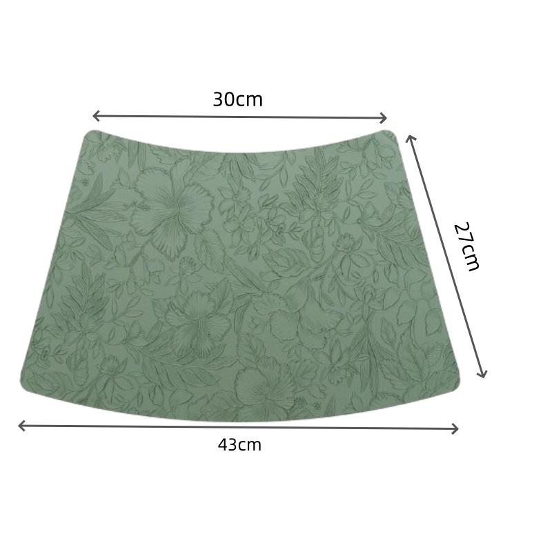 1/4/6PCS Khaki Fan-Shaped Table Placemats Thick Faux Leather Heat Resistant Western Table Dining Mat Christmas Gift Table Pads