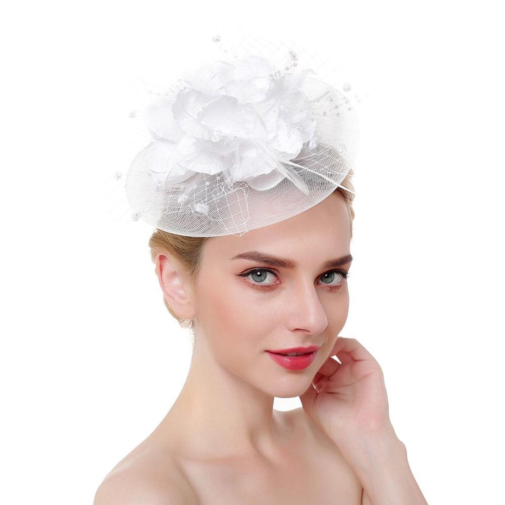 Стильные шапки-волшебники, свадебные цветочные сетчатые повязки на голову, коктейльные головные уборы для чаепития для женщин и девочек