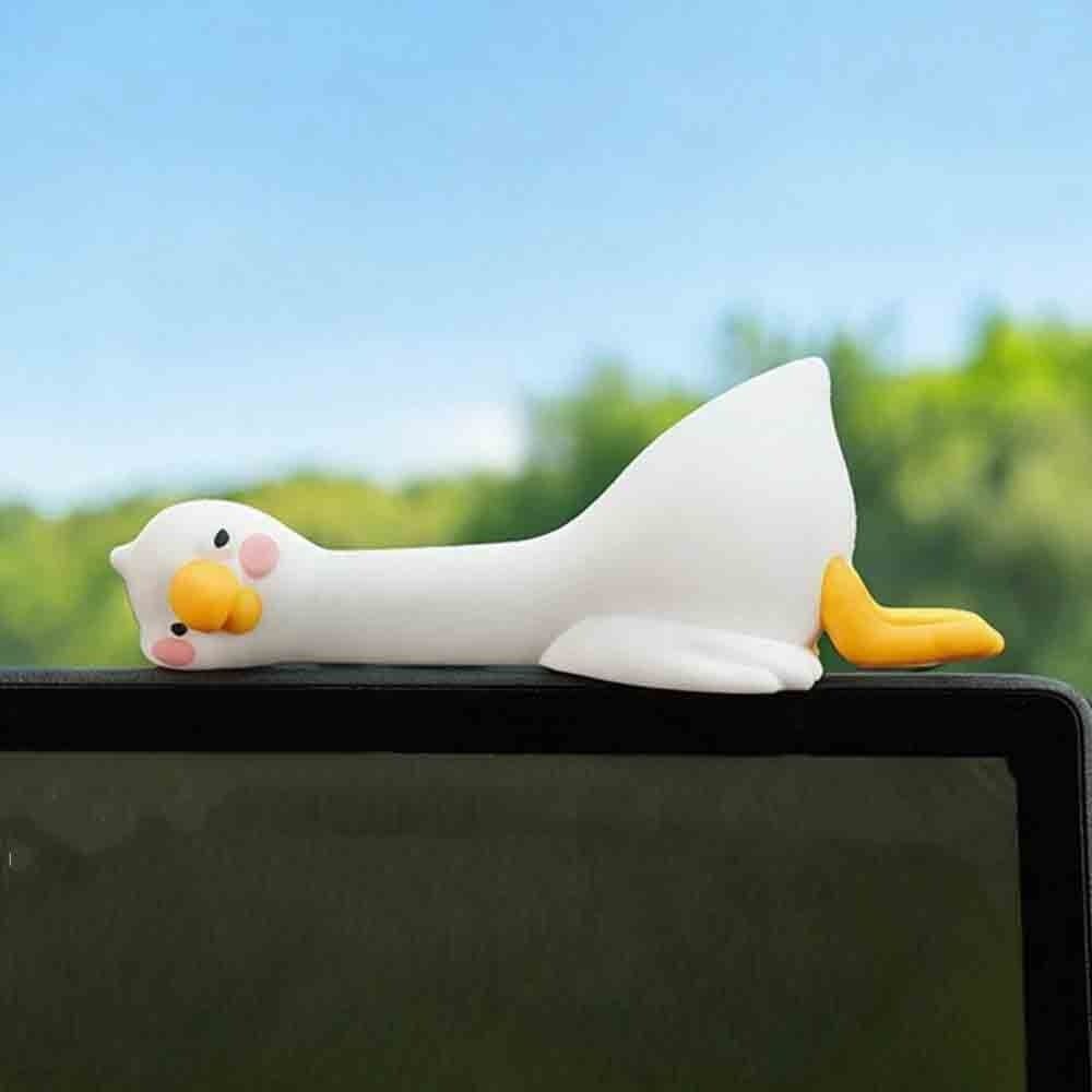 Computer Display Computer Monitor Decoration Cartoon Animal Duck Figurine TV Monitor Decoration