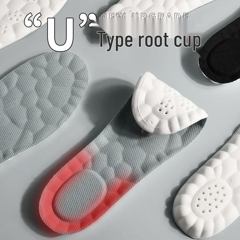 Men's Military Training Insoles - Soft, Elastic, Breathable, and Comfortable for Long Standing, High Elasticity, Sweat Absorption, and Massage Feel.