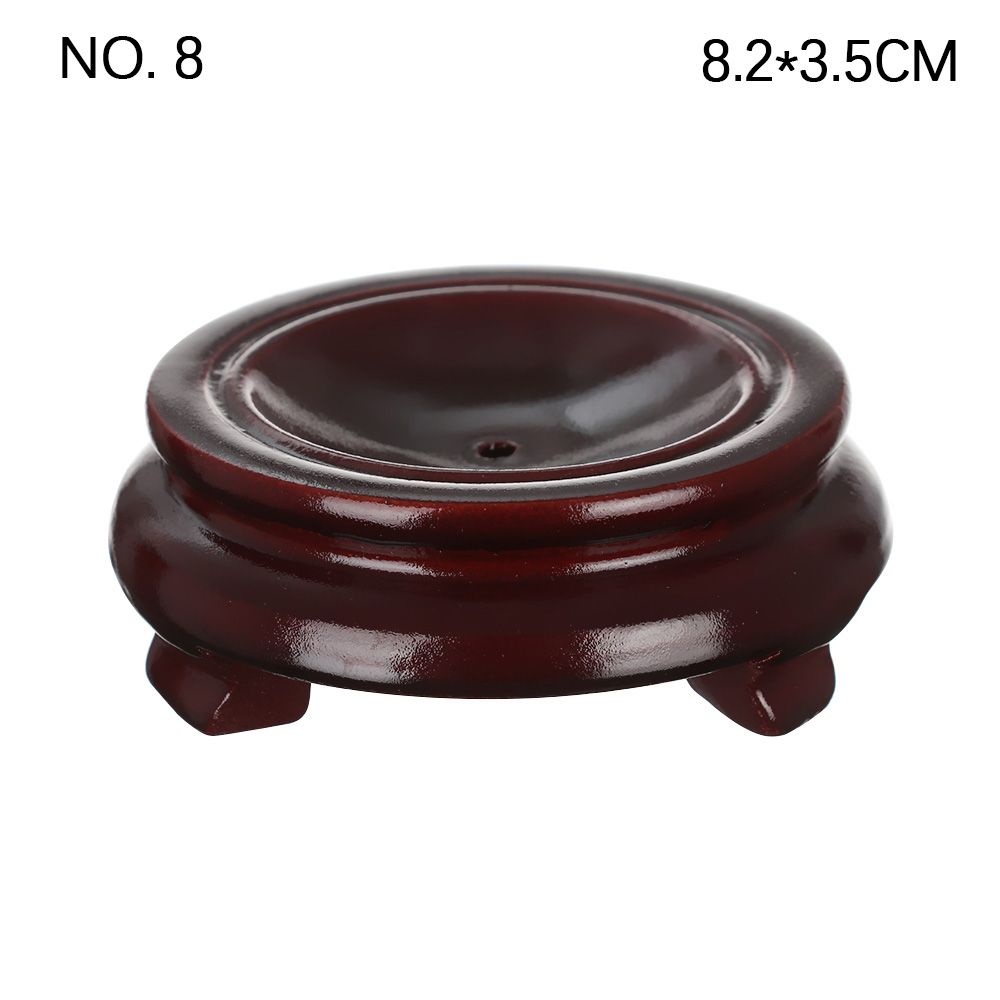 Desktop Ornament Fixed Seat Wood Holder Statue Pedestal Miniature Display Stand Crystal Ball Base