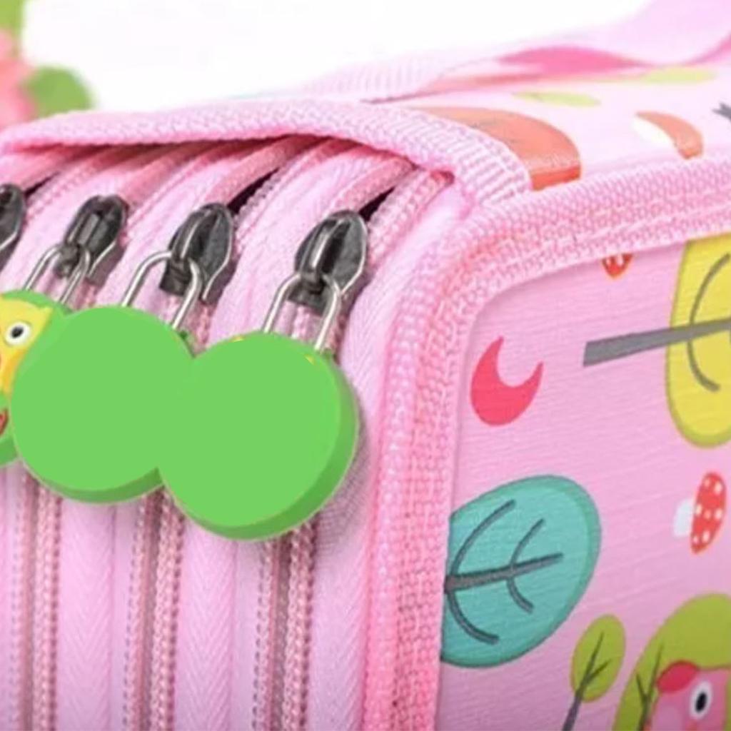 Большой пенал с рисунком, 4 яруса, 72 отверстия, прочная сумка для карандашей из ткани Оксфорд для школы