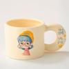 Керамическая кружка Милая мультяшная чашка для молока Высокотемпературная чашка для питья воды Пара кружек для офиса