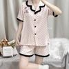 Polka dot hellokitty cat pajamas women's summer new lace short-sleeved Japanese student homewear spot