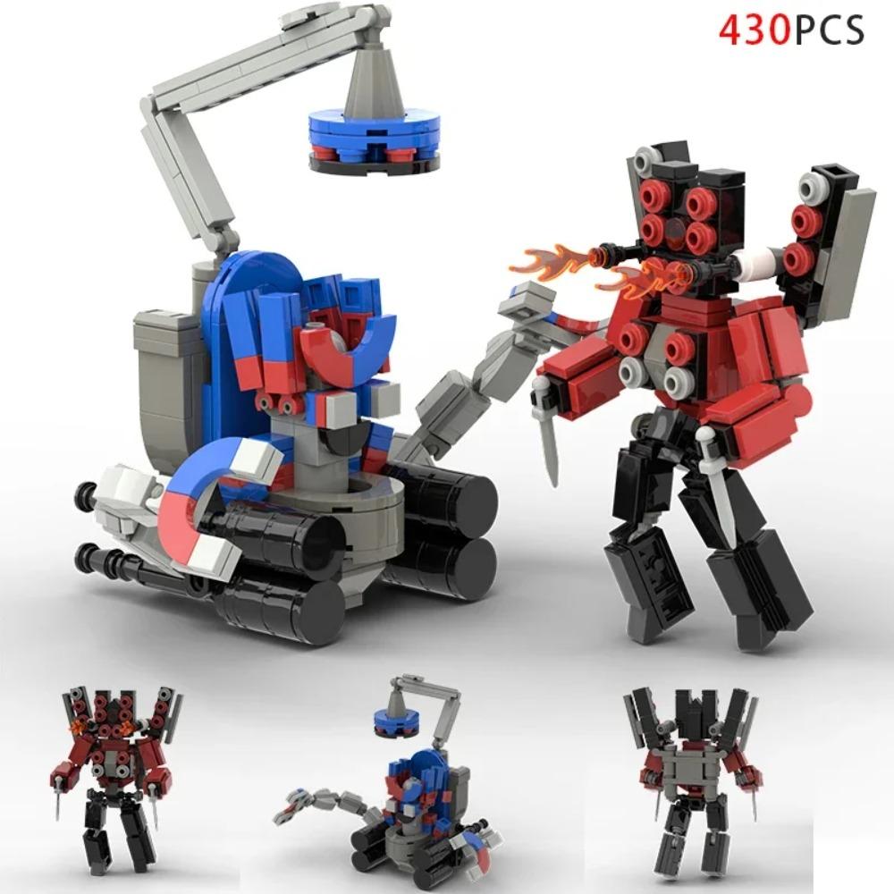 Moc Skibidi Toilet Figures Model Blocks Titan Cameraman Speakerman Construction Toys Party Halloween Decoration Boys Gifts