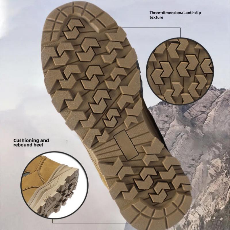 Мужская обувь из хлопка, высокие бархатные теплые желтые ботинки, зимние ботинки, водонепроницаемые нескользящие повседневные ботинки, рабочая обувь для улицы