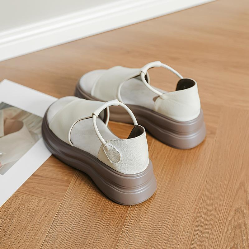 Женские сандалии на плоской подошве, мягкая подошва, ретро, лето, новые, повседневные, с открытым носком, на небольшой платформе, римские туфли, шлепанцы, женские