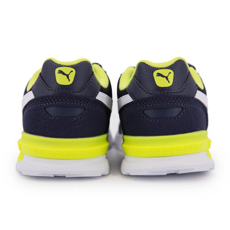 PUMA Graviton Lightweight Canvas Sneakers Navy Blue Neon Yellow Unisex Boys Kids