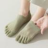 Solid Color Sweat-absorbing Socks Cotton Elastic Man Finger Sock Invisible Ankle Short Socks