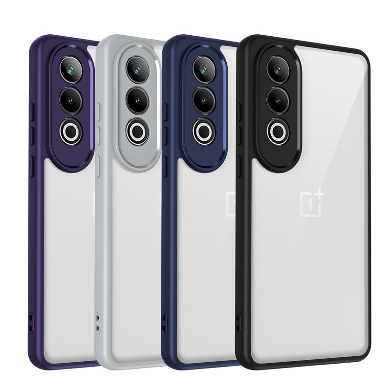 OnePlus Nord 4 CPH2663 Case Plating Silicone Bumper Shockproof Clear Back Cover Hard Phone Case for OnePlus Nord 4 Nord4 CPH2663