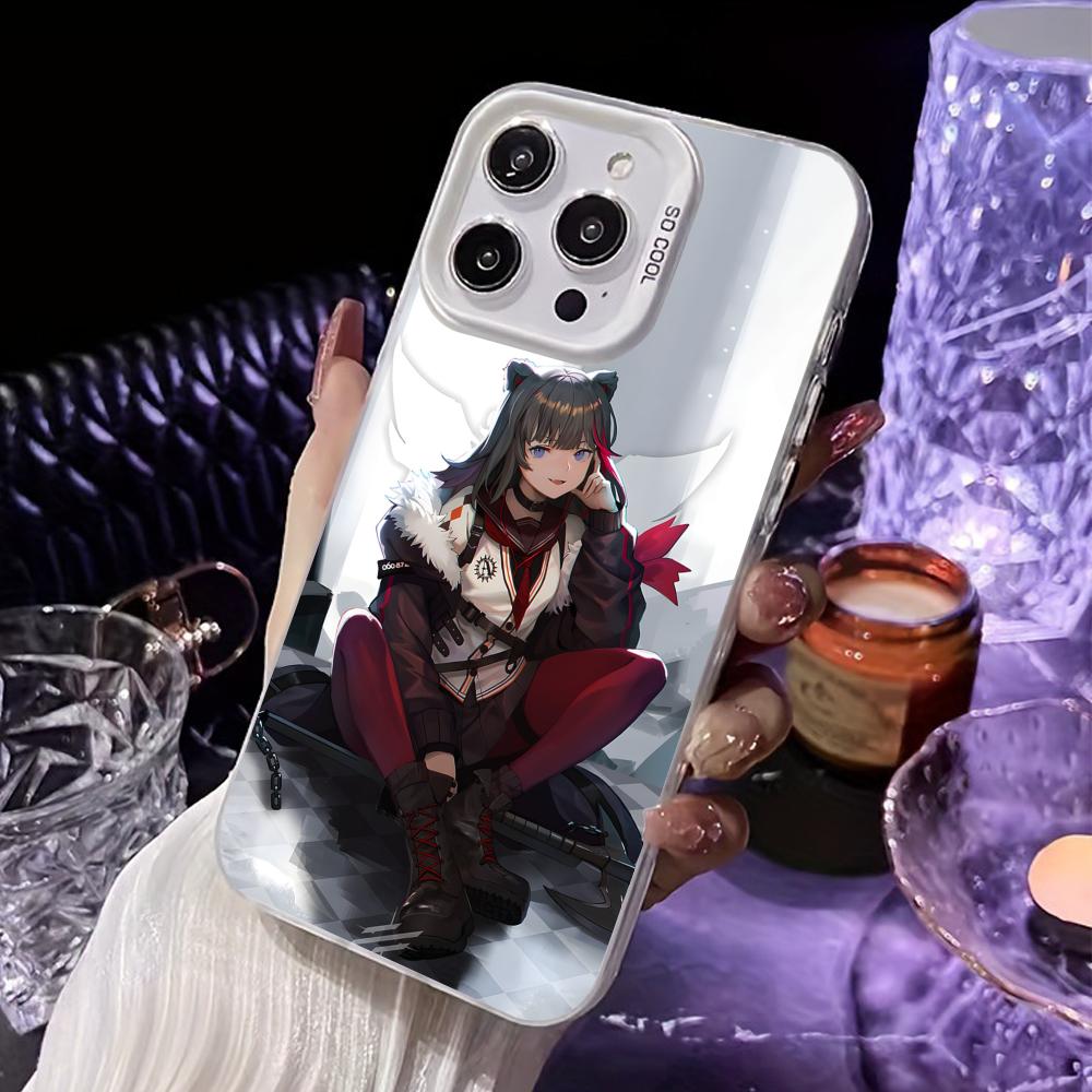 Arknights Zima White Translucent Mobile Phone Case for iPhone 17 16 15 14 13 12 11 X XR XS Air Pro Max Plus Colorful Cover
