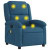VidaXL Reclining Massage Armchair Blue Velvet 371818