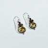 Handmade Gemstone Jewelry 925 Sterling Silver Garnet & Citrine Earrings Dangle Earrings