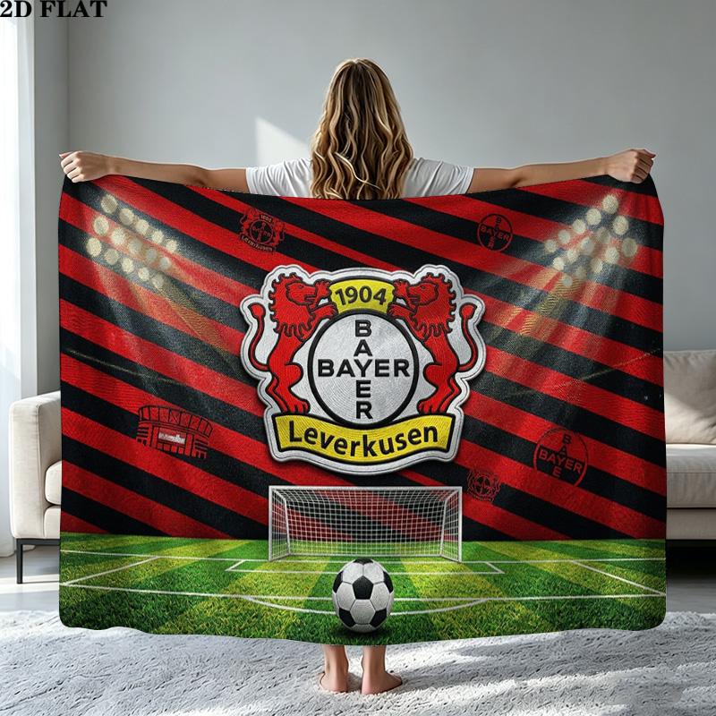 Bayer Leverkusen Print Flannel Blanket High Quality Warm Comfortable Cover for All Seasons Perfect for Gifts Home Decor